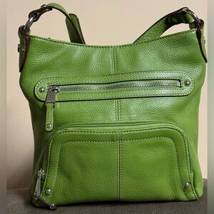 Tignanello Mint Green PebbleLeather  Crossbody Purse